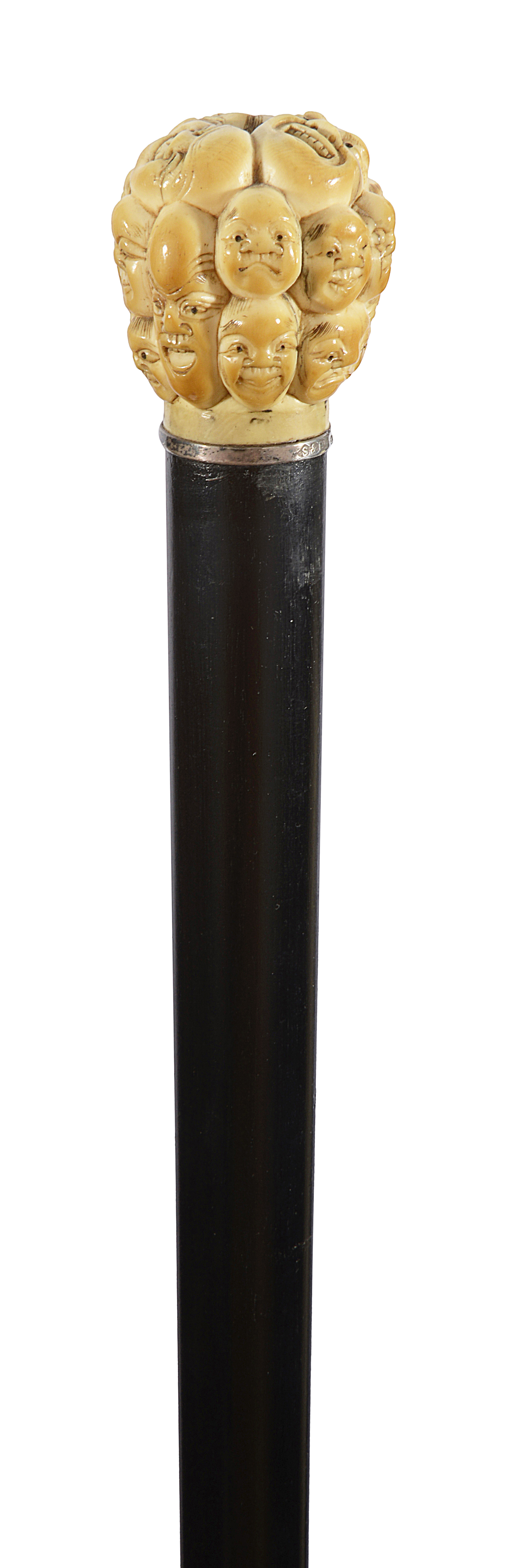 An Edwardian novelty walking cane