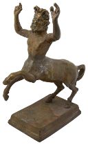 After the antique a Grand Tour style patinated bronze study of a centaur
