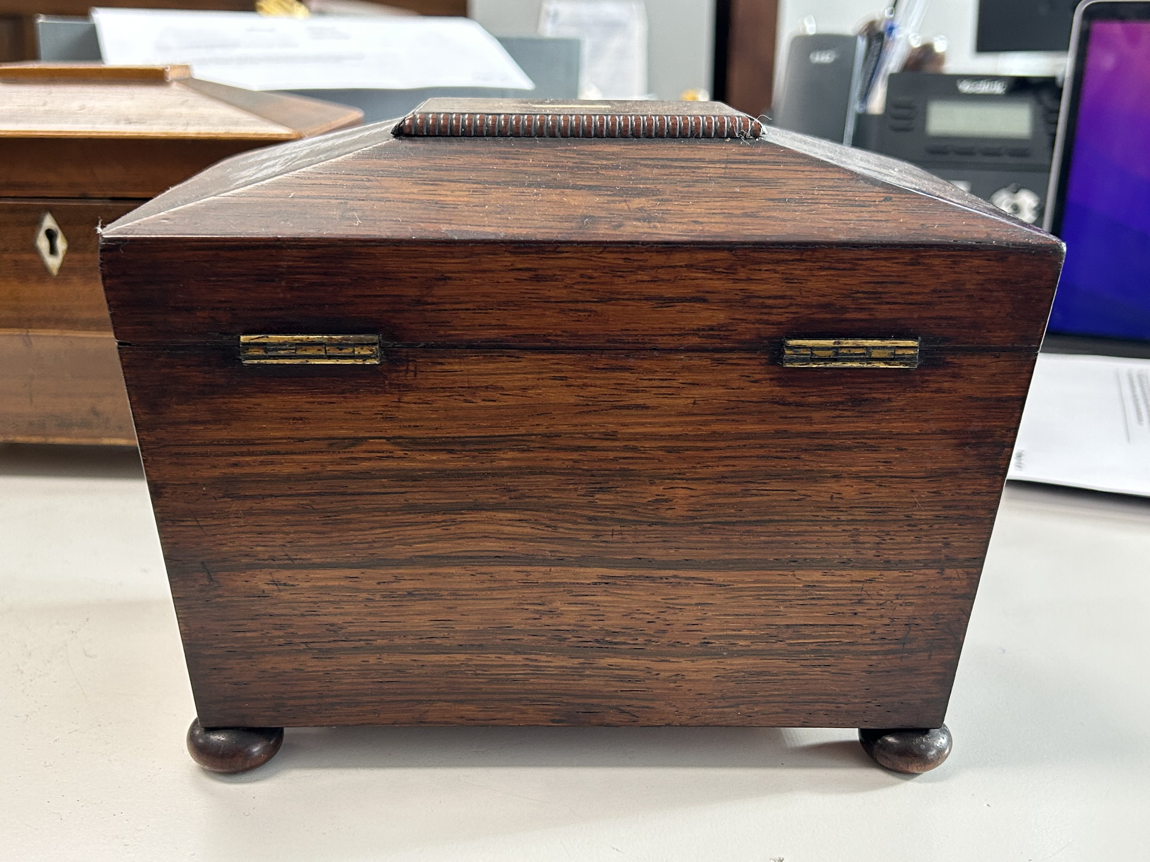 A Regency gonzalo alves tea caddy, and two others - Image 19 of 20