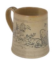 A Doulton Lambeth stoneware tankard by Hannah Barlow