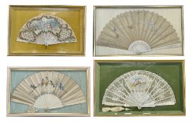 Four late 19th / early 20th century fans