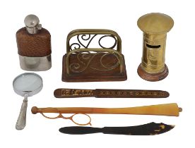 Edwardian and later desk items and accessories