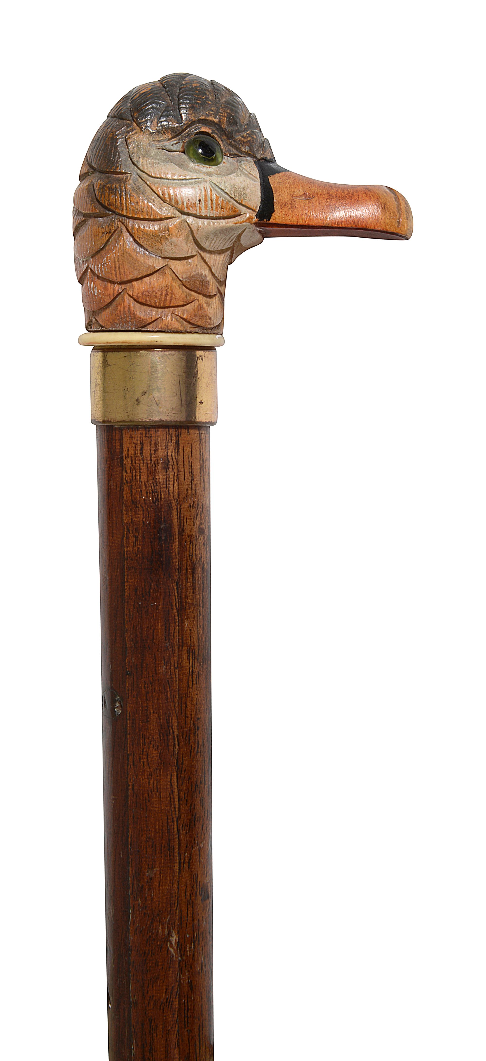 An Edwardian novelty walking cane