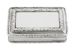 An early Victorian silver snuff box