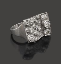 A diamond-set dress ring