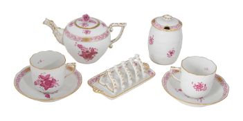 A Herend porcelain Apponyi / Chinese Bouquet breakfast set