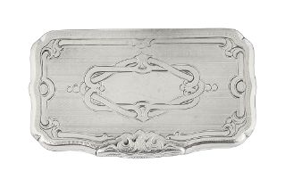 A mid 19th century Austro-Hungarian silver snuff box