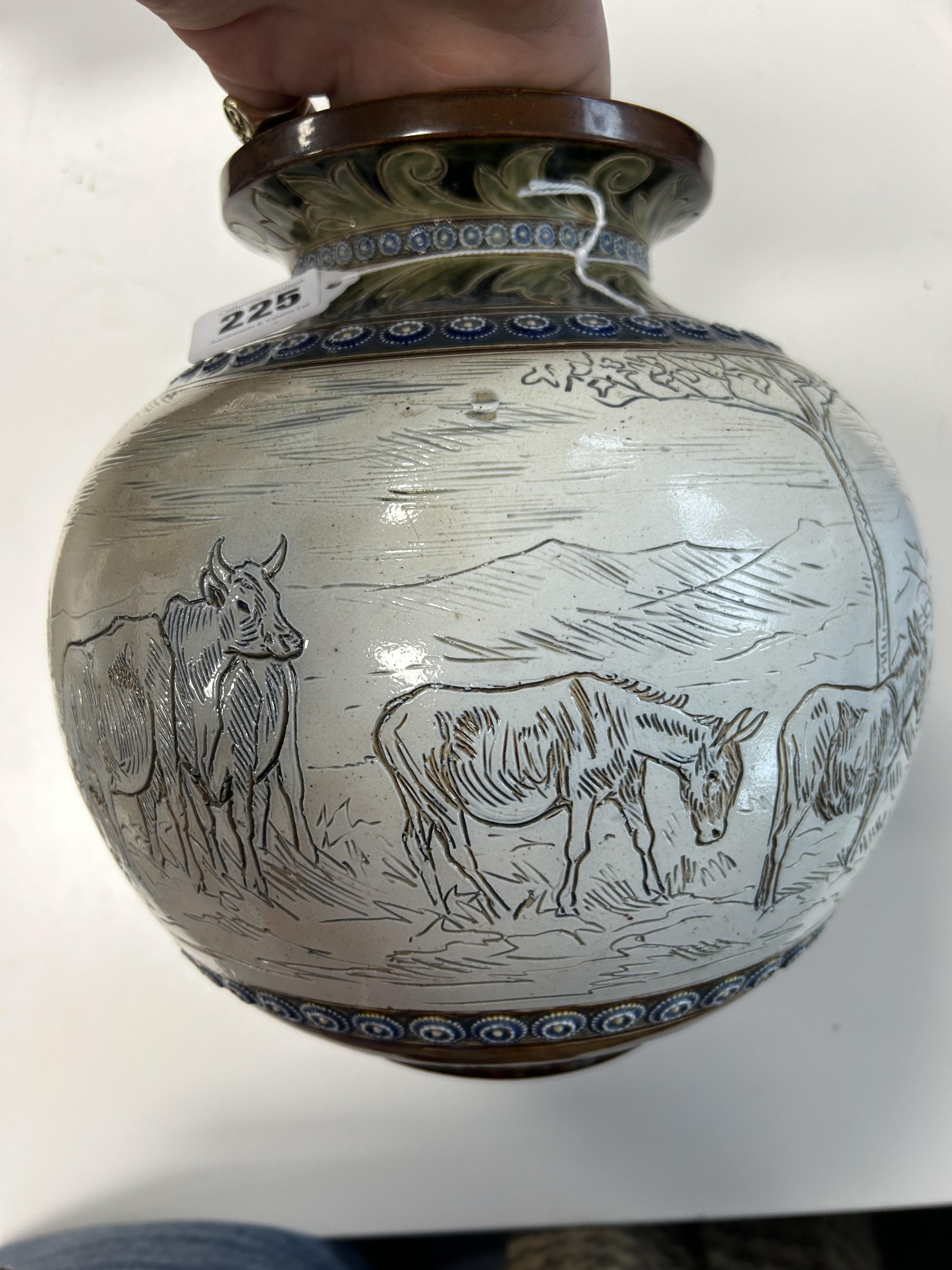 Hannah Bolton Barlow (1851-1916) A Doulton Lambeth stoneware vase - Image 4 of 8