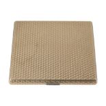 An 9ct gold and sapphire cigarette case