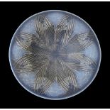 Rene Lalique. An 'Oeillets' opalescent and clear glass shallow bowl