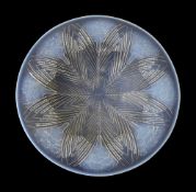 Rene Lalique. An 'Oeillets' opalescent and clear glass shallow bowl