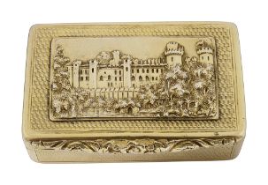 A George IV silver-gilt Castle Top snuff box