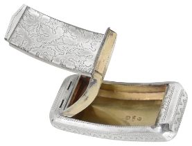 A George III silver double snuff box