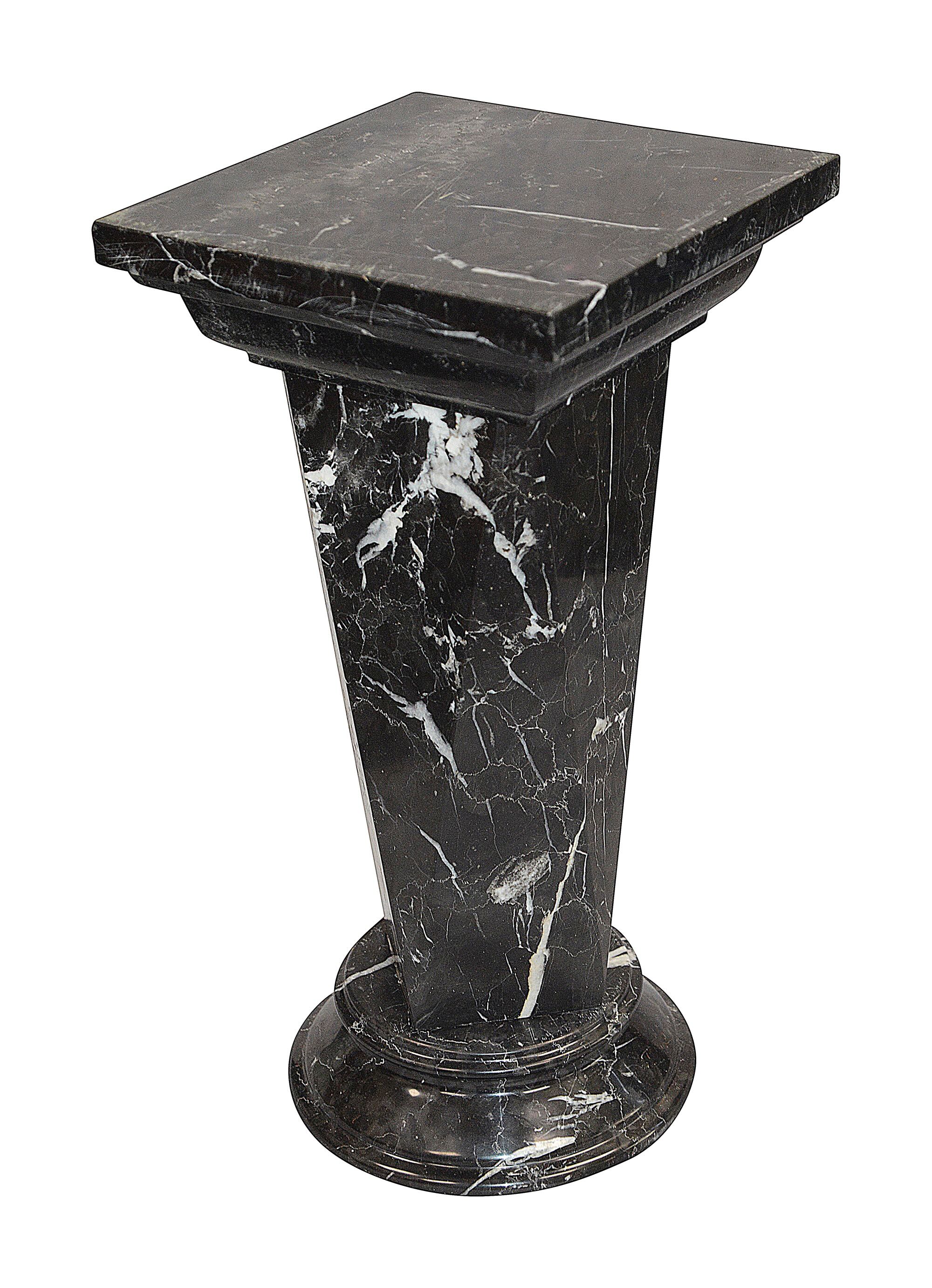 An Edwardian mottled black marble plinth - Image 2 of 2