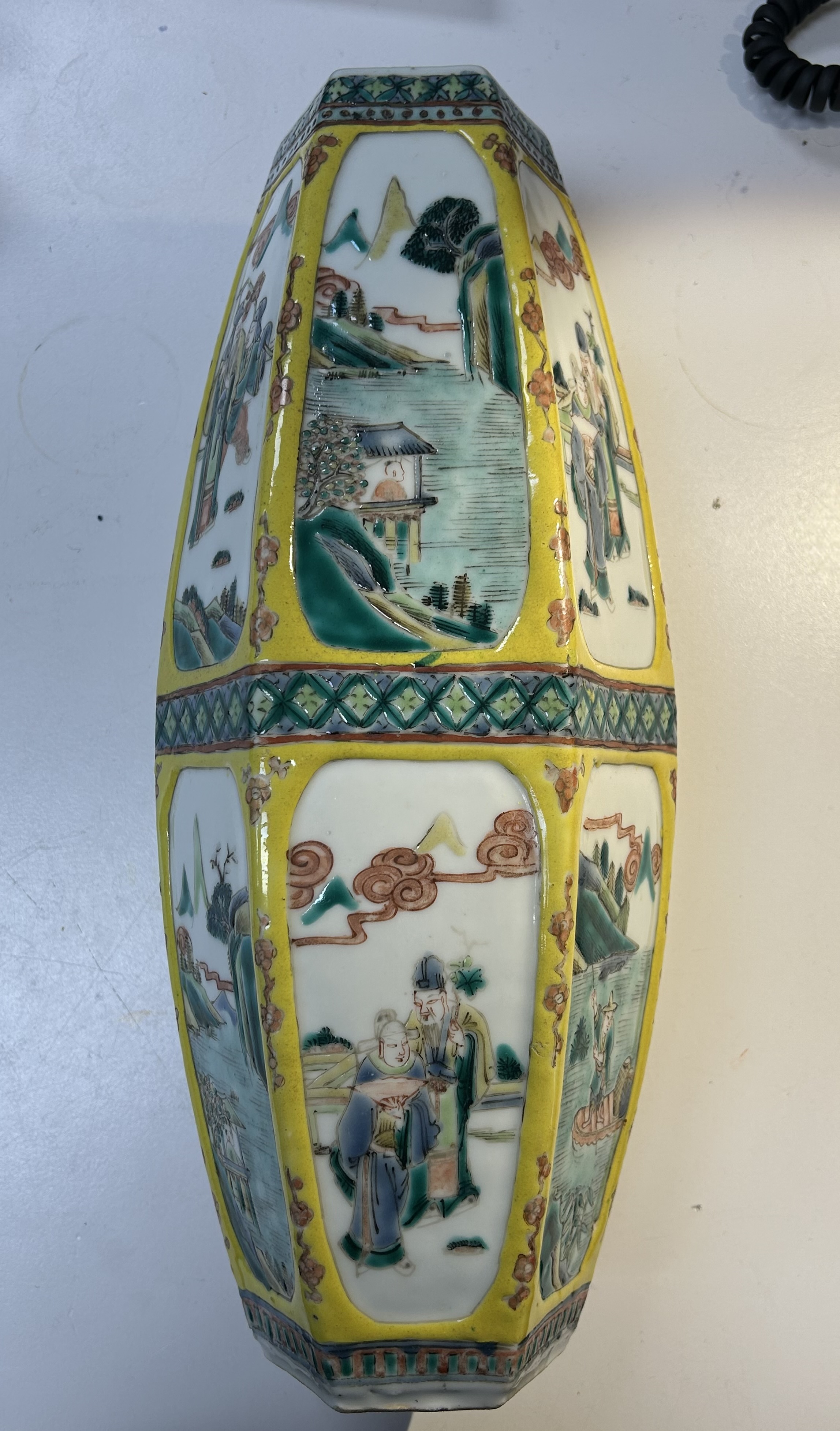 A 19th century Chinese famille jaune vase - Image 4 of 9