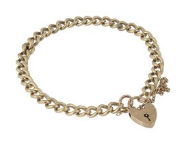 9ct gold curb-link bracelet