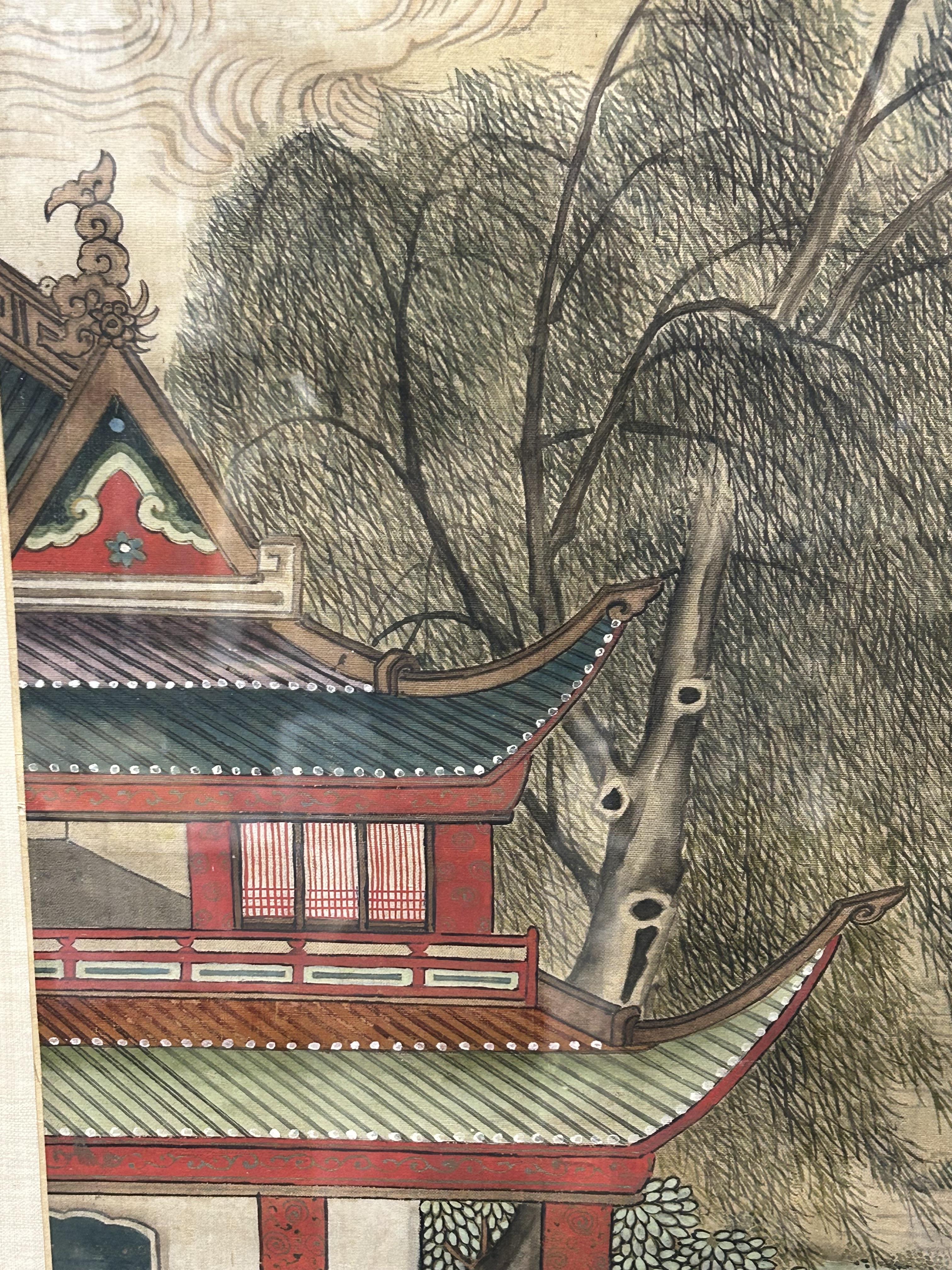 A Chinese 19th century landscape - Image 8 of 10