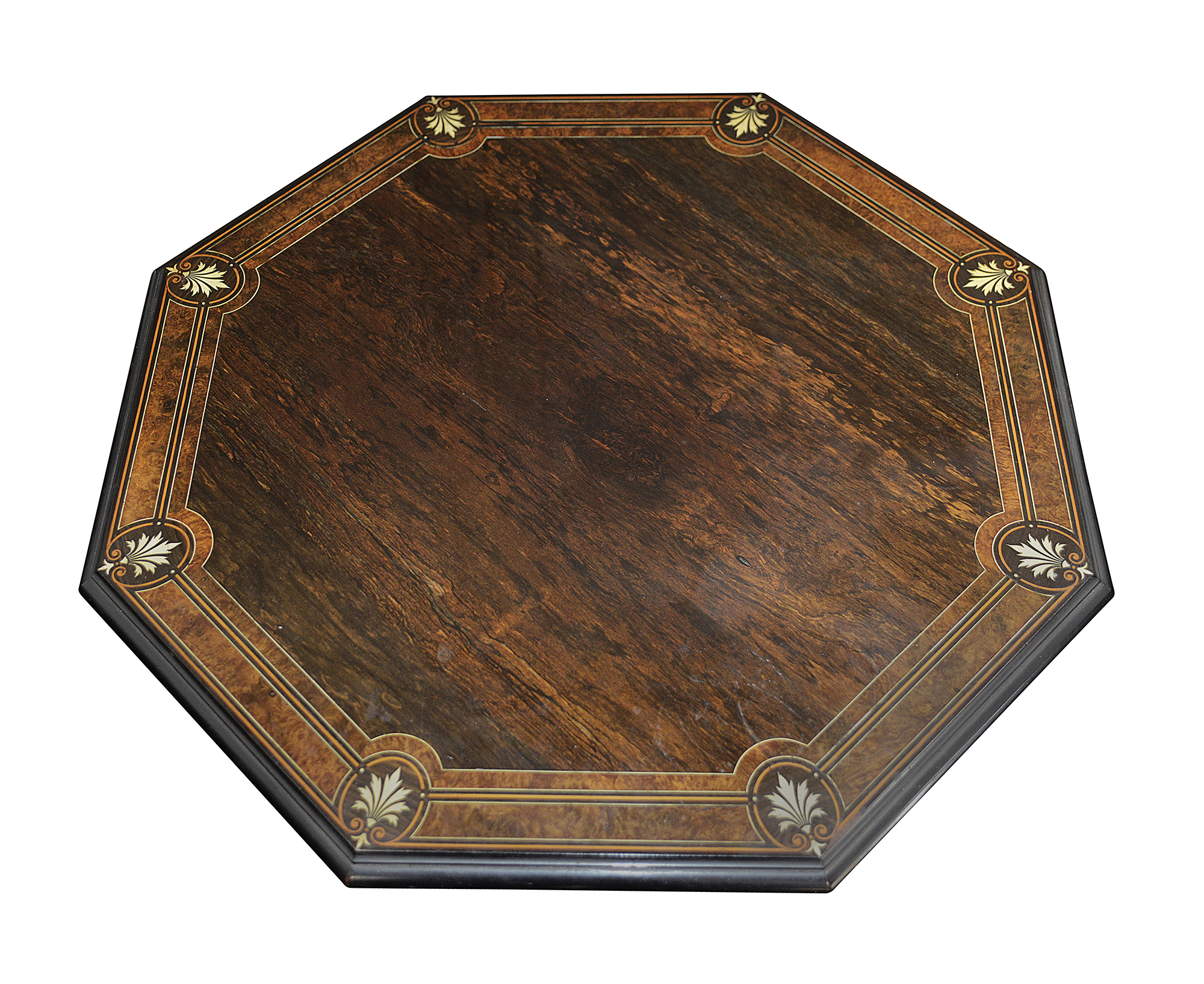 A late Victorian calmander octagonal occasional table. - Image 4 of 4