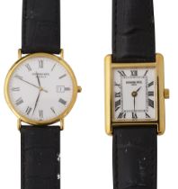 A Raymond Weil gentlemans' and lady's gold plated quart wristwatches