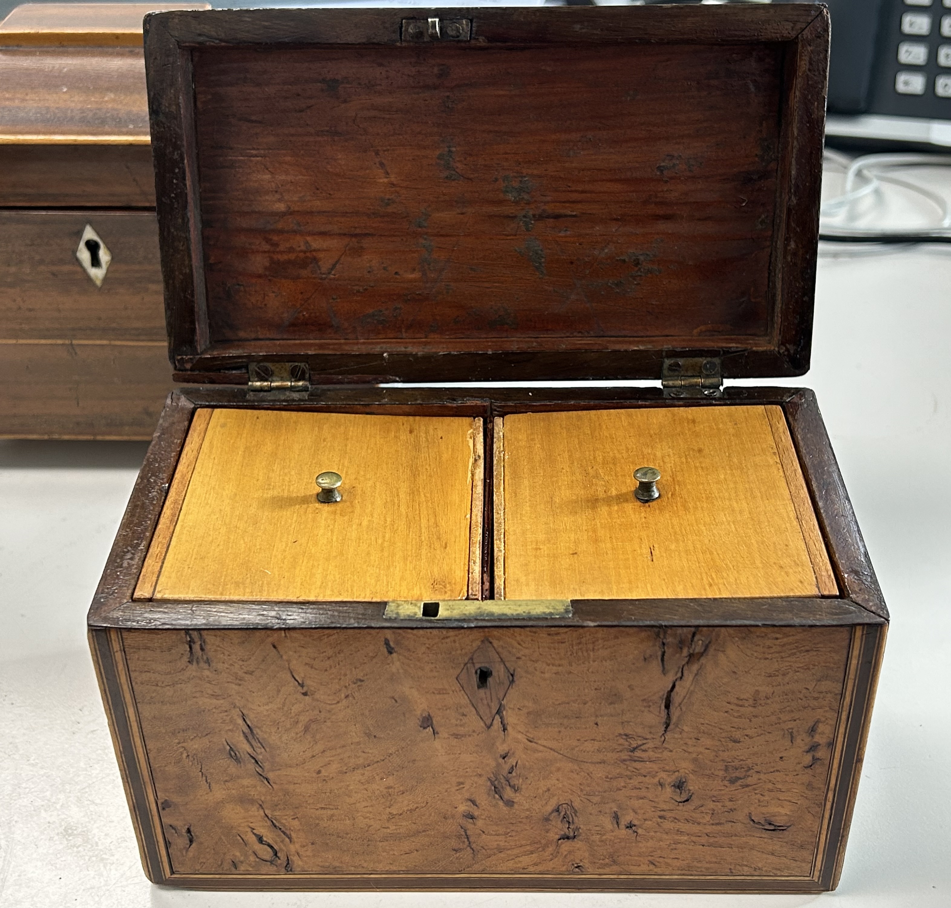 A Regency gonzalo alves tea caddy, and two others - Image 15 of 20