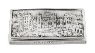 A William IV silver 'Castle-Top' snuff box