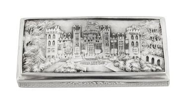 A William IV silver 'Castle-Top' snuff box