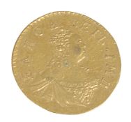 Russia. Elizabeth Poltina (1741-61) gold 1/2 rouble, 1756