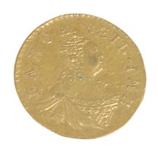 Russia. Elizabeth Poltina (1741-61) gold 1/2 rouble, 1756