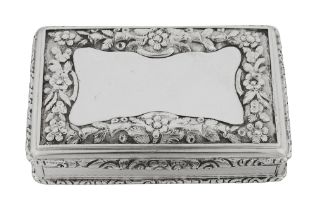 An early Victorian silver snuff box