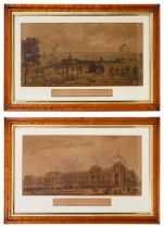 Crystal Palace. Two colour engravings c.1862