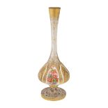 A late 19th century Bohemian overlaid glass vase