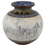 Hannah Bolton Barlow (1851-1916) A Doulton Lambeth stoneware vase