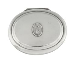 A George II silver tobacco box