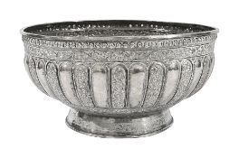 An Indian colonial silver bowl