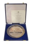 An Elizabeth II limited edition silver commemorative plate