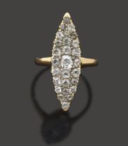 A Victorian diamond-set cluster ring