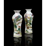 A pair of 18th century Chinese famille verte porcelain vases (2)