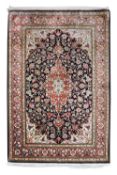 A modern Persian Qum silk rug