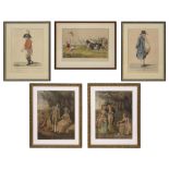 A pair of late 18th century prints of the Seasons and other prints