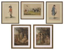 A pair of late 18th century prints of the Seasons and other prints