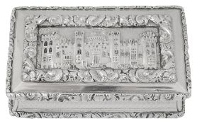 A William IV silver castle top snuff box