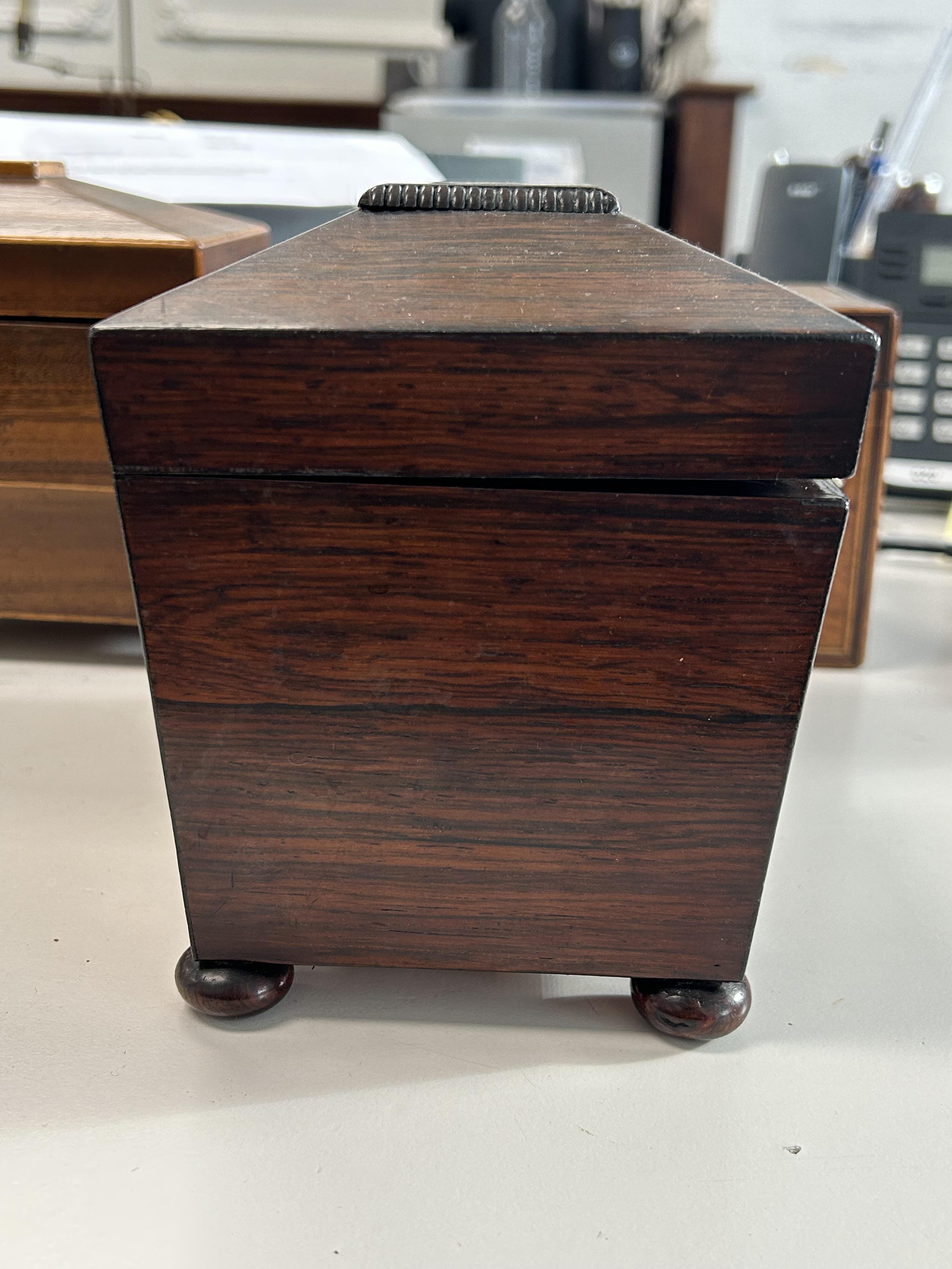 A Regency gonzalo alves tea caddy, and two others - Image 20 of 20
