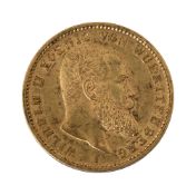 Germany. Wurtemburg, Wilhelm II gold 20 Mark, 1894 F
