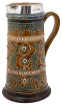 George Tinworth (1843-1913) A Doulton Lambeth lemonade jug c.1870