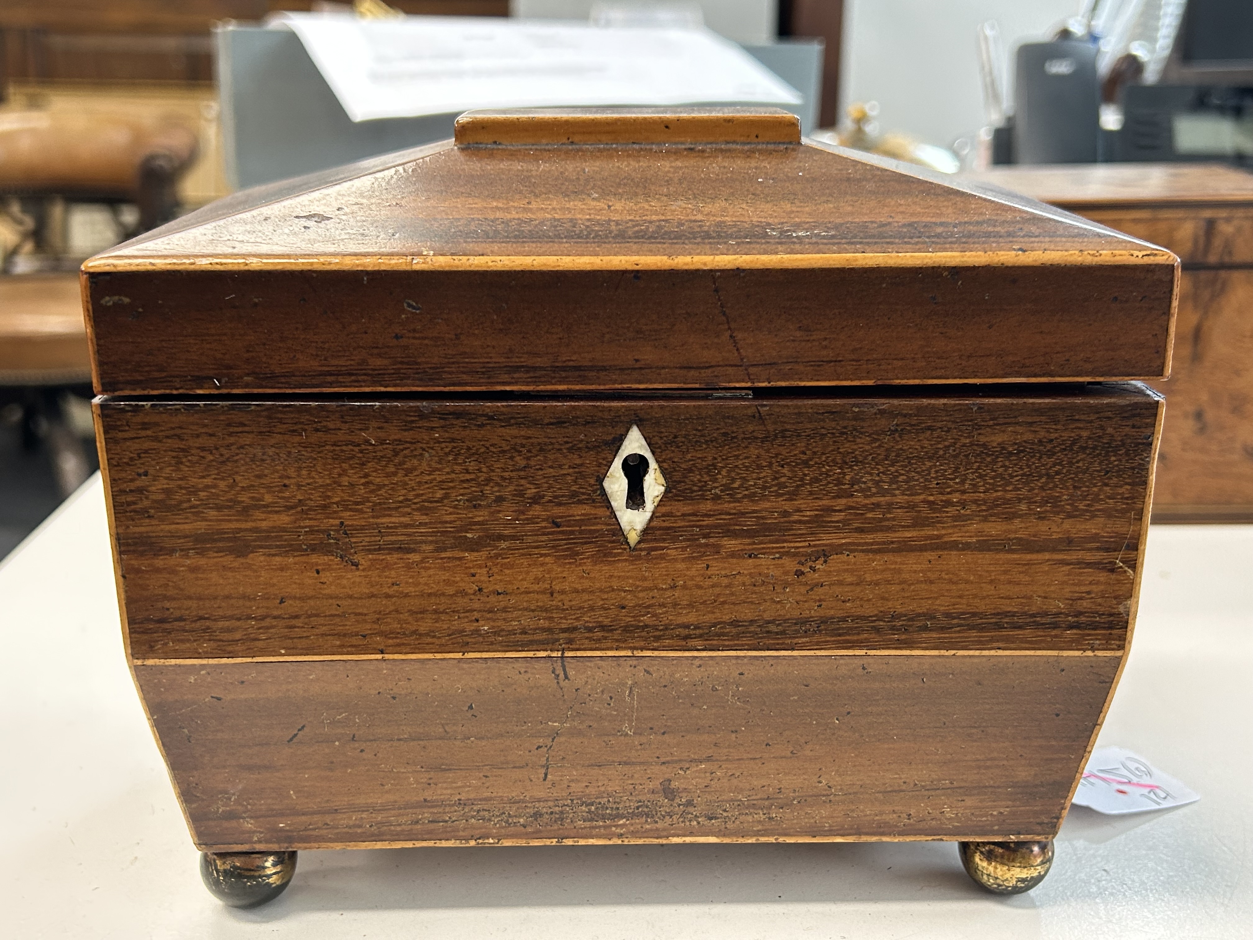 A Regency gonzalo alves tea caddy, and two others - Image 7 of 20