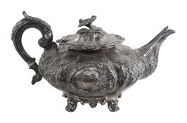 An early Victorian Irish silver teapot