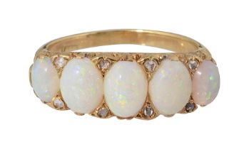 A five stone opal ring