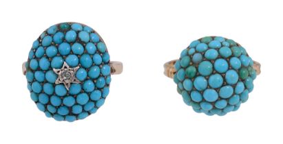 An oval-shaped turquoise set ring