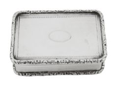 A late George III silver snuff box