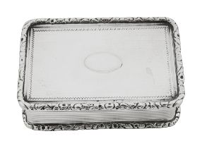 A late George III silver snuff box